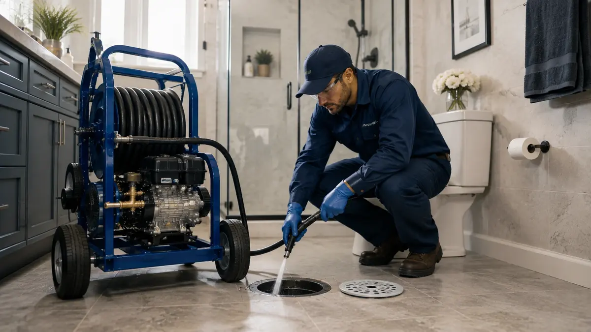 Bathroom Drain Hydro Jetting in Santa Clarita