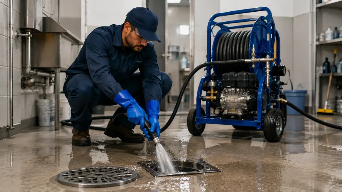 Floor Drain Hydro Jet Cleaning in Santa Clarita