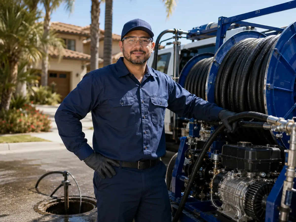 Hydro jet sewer cleaning in Santa Clarita