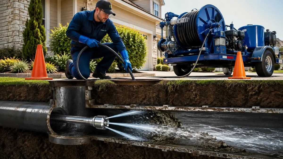 Main Sewer Line Hydro Jet Cleaning in Santa Clarita