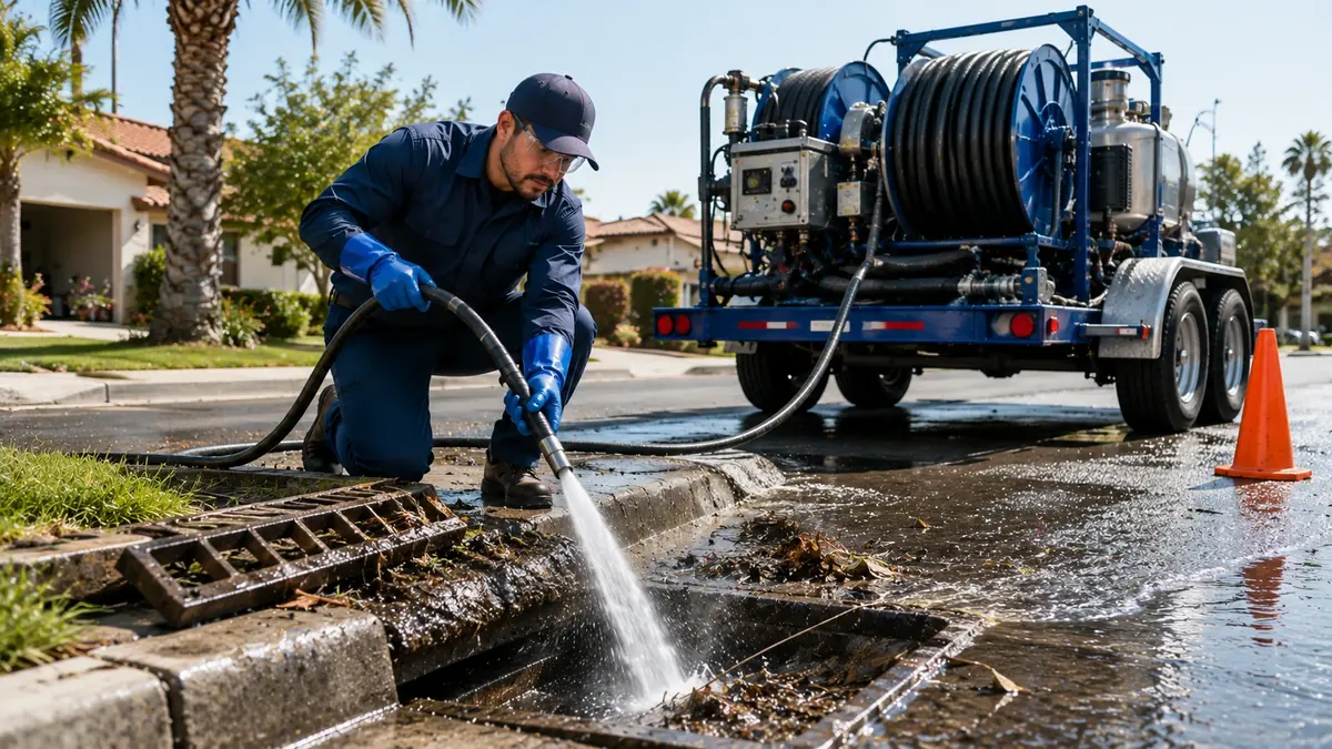 Storm Drain Hydro Jet Cleaning in Santa Clarita